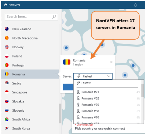 nordVPN-servers-in-Romania-For UAE Users