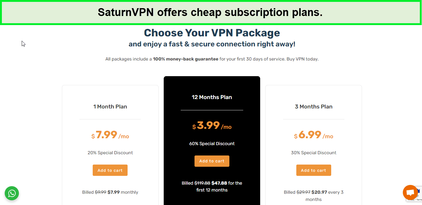 saturnvpn-pricing-page-in-USA