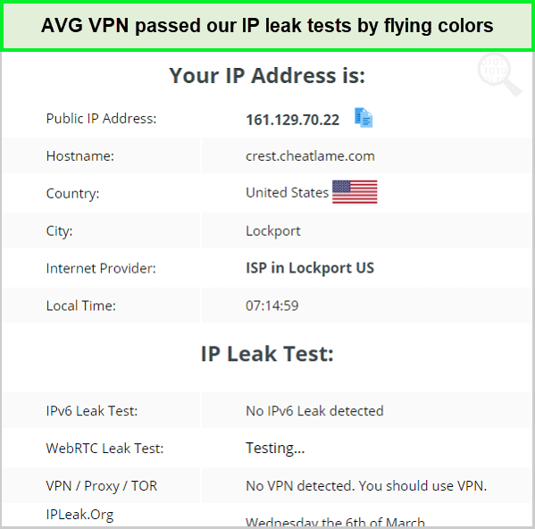  AVG-VPN-IP-Leak-Test in - Deutschland 