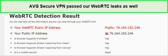  AVG-VPN-WebRTC-Leak-Test in - Deutschland 