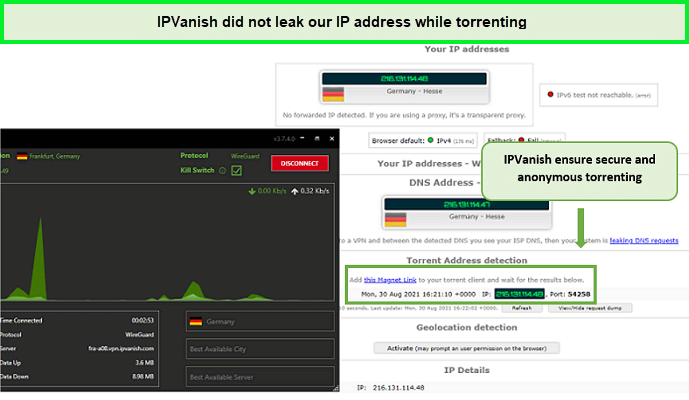 ipvanish-dns-leak-test-while-torrenting-in-Italy