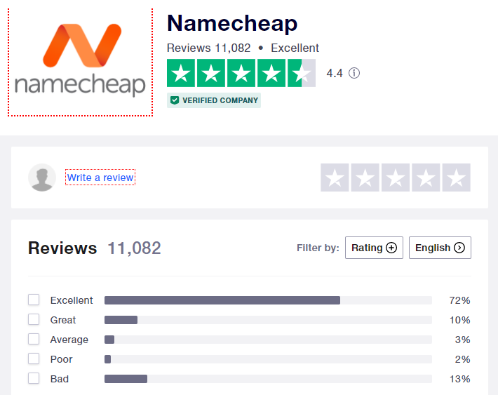 namecheap-trustpilot-rating