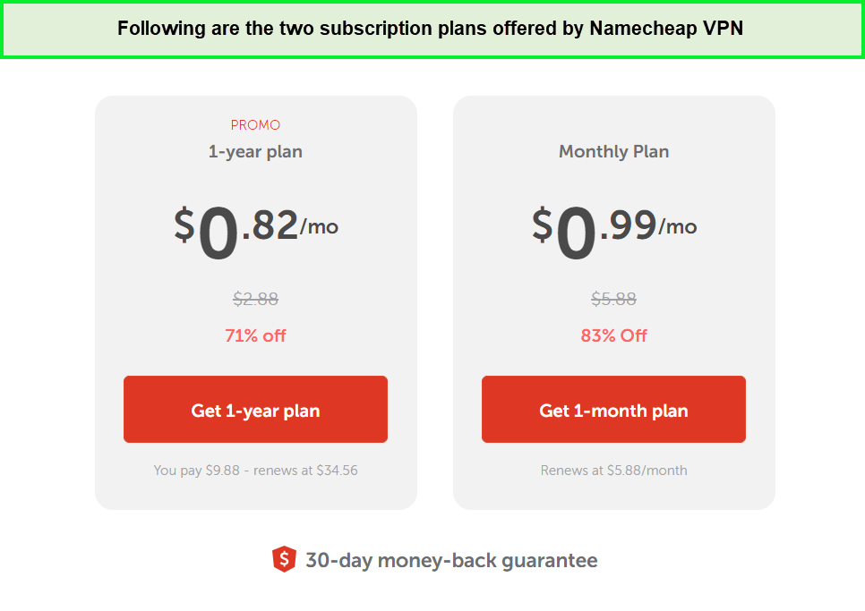  prezzo del VPN di Namecheap- in - Italia 