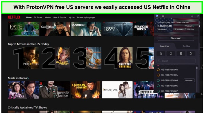 ProtonVPN entsperrt US-Netflix 