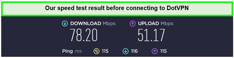 speed-result-without-vpn-in-India