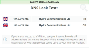 EarthVPN-DNS-test-in-France