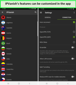 IPVanish-Android-App-Interface