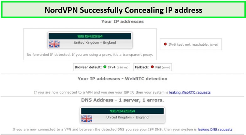 NordVPN-masking-IP-address-successfully