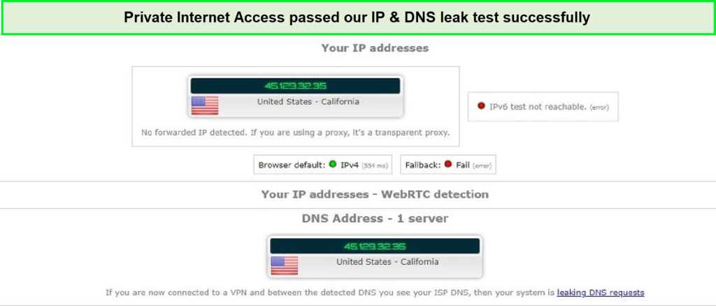 PIA-dns-ip-leak-test-in-UAE