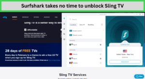 Surfshark's servers are extremely quick to unblock any streaming platform