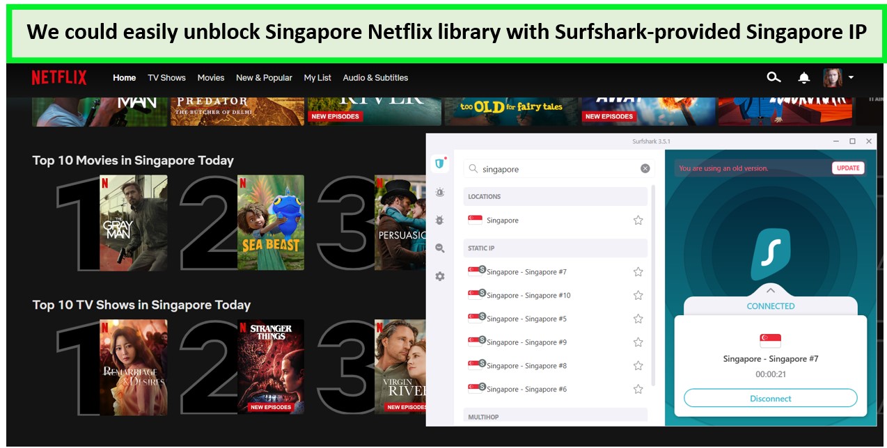 Unblocking-Singapore-Netflix-with-Surfshark-For South Korean Users