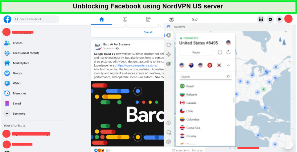 Unblocking-facebook-NordVPN