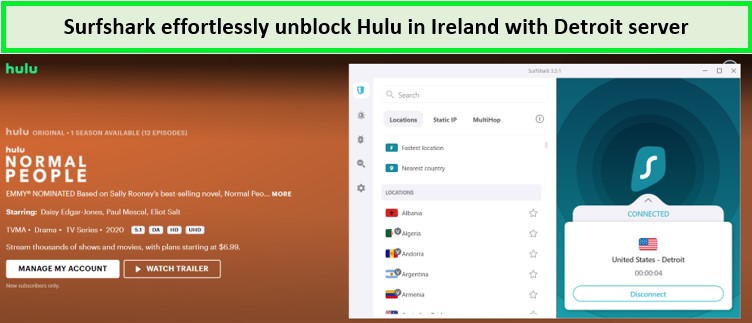 Watch-Hulu-in-Ireland-with-Surfshark