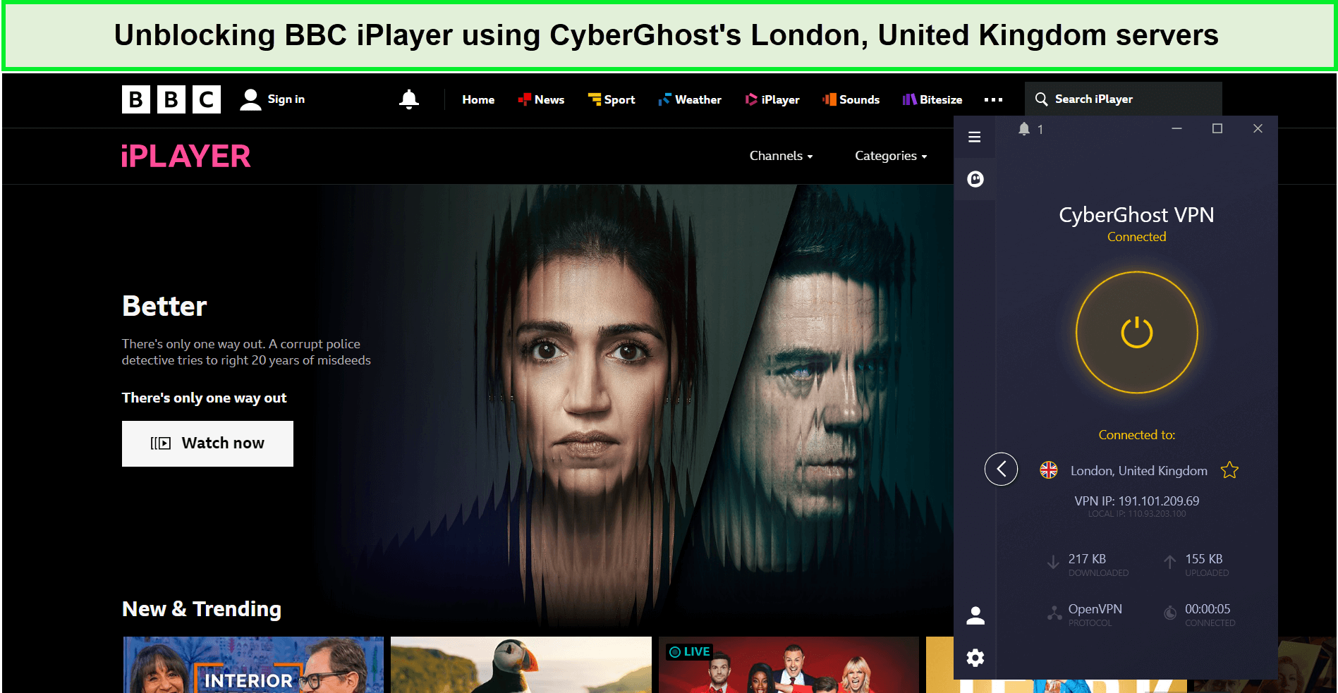 bbc-iplayer-unblocked-with-cyberghost-in-South Korea