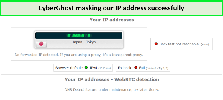 cyberghost-ip-leak-test-For UAE Users
