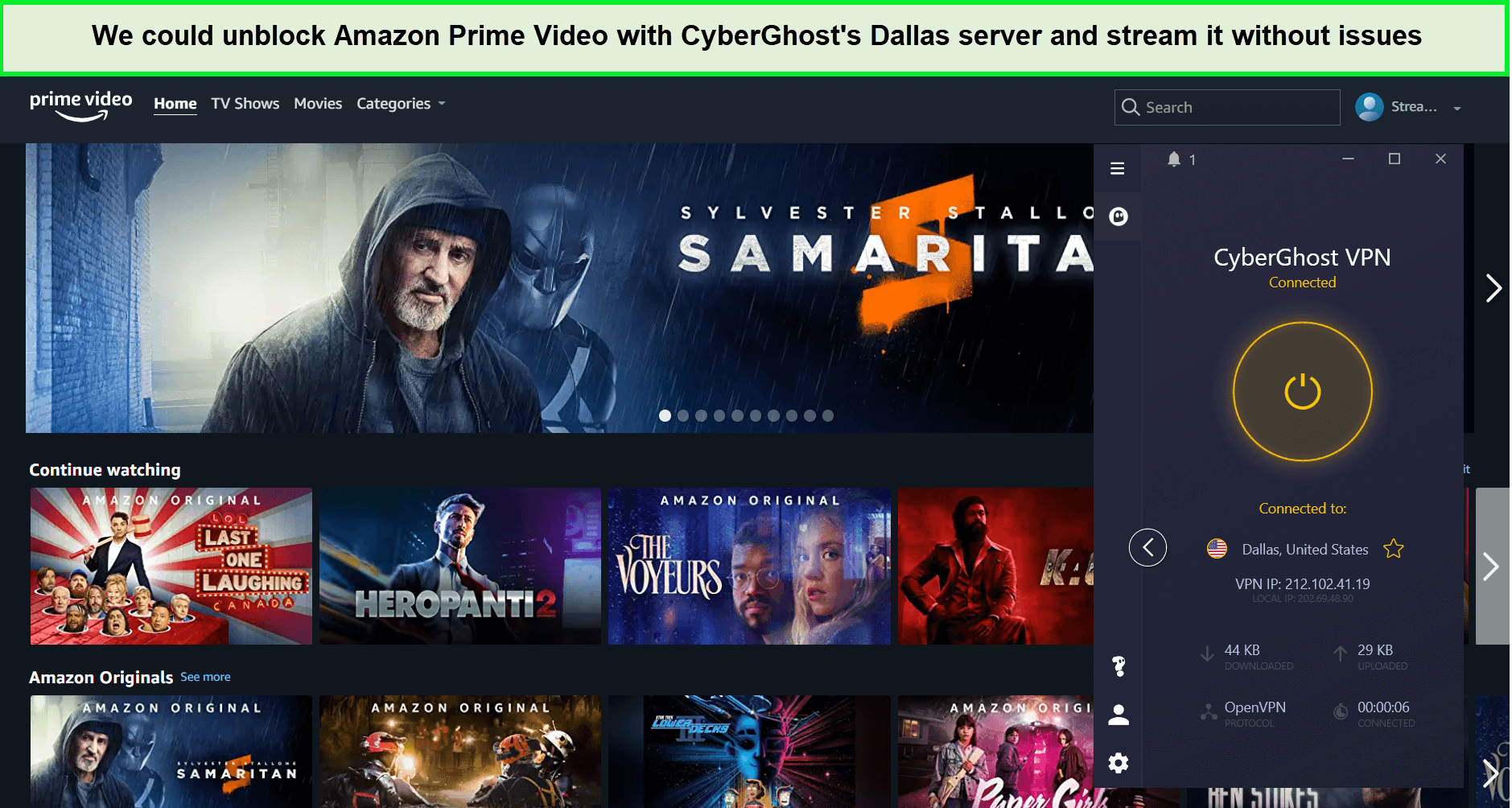 cyberghost-unblocked-amazon-prime-For South Korean Users