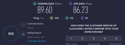 expressvpn-speed-test-while-connected-to-1-device-in-Hong Kong