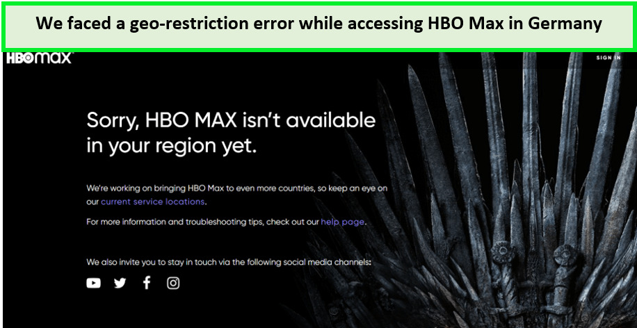  HBO Max Geo-Einschränkungsfehler 