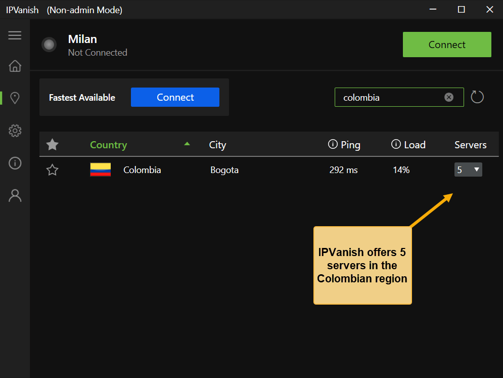 ipvanish-colombia-server-For Kiwi Users