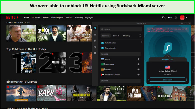 unblocking-US-Netflix-using-surfshark-For Spain Users