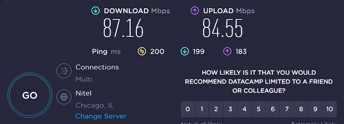 nordvpn-speed-test-while-connected-to-1-device-in-Canada