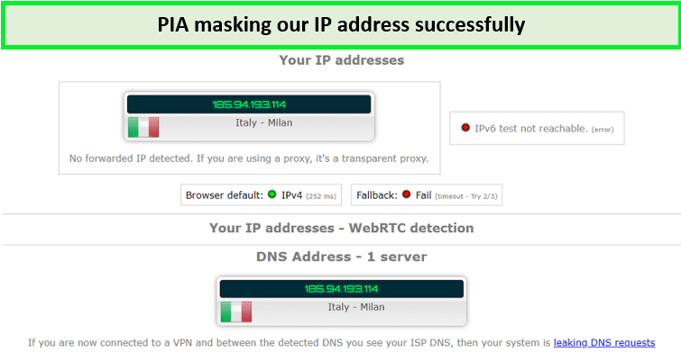  PIA IP-Leak-Test in - Deutschland 