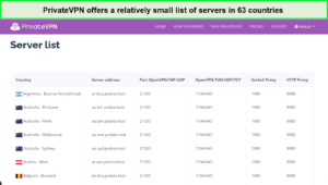 privatevpn-server-list
