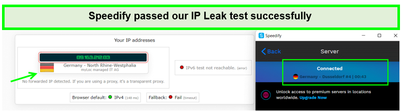 speedify-ip-leak-test-in-Germany