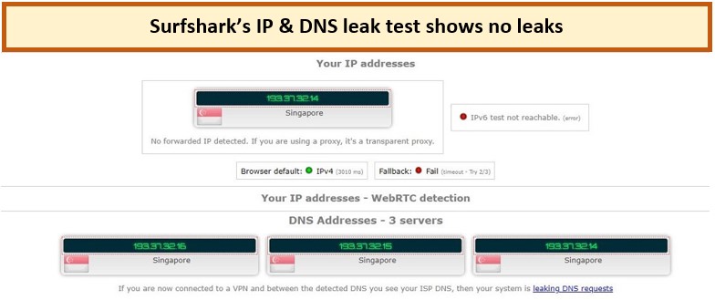  Test de fuite IP DNS Surfshark 