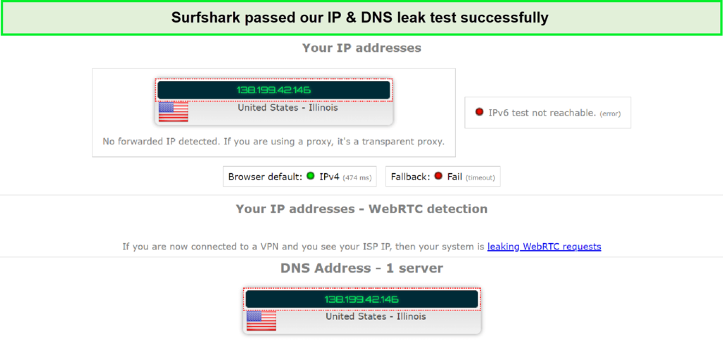 Surfshark-DNS-TEAT-Test-in-USA