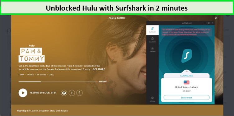  Desbloqueado Hulu con Surfshark 