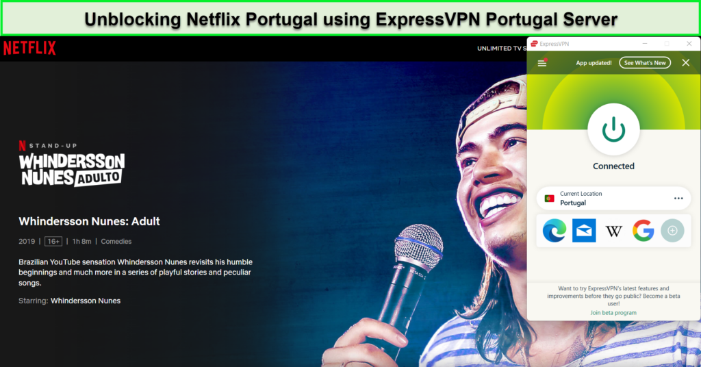 Netflix-Portugal-using-expressvpn-in-India