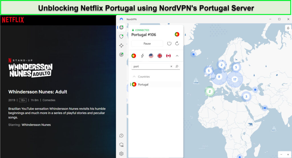 netflix-portugal-with-nordvpn-in-Germany