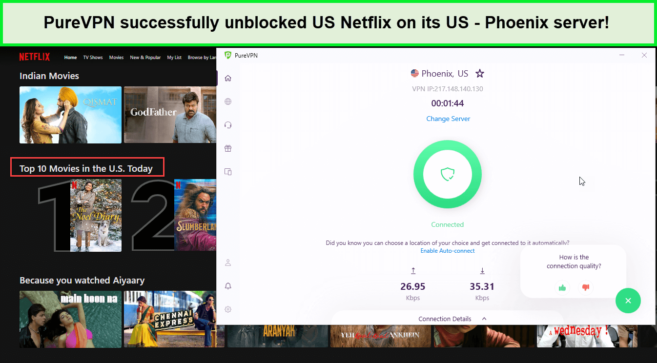  PureVPN desbloquea Netflix de EE. UU. in - Espana 
