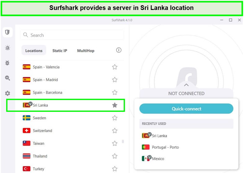 surfshark-servers-in-srilanka-For Indian Users