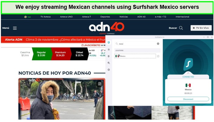 watch-mexican-channels-using-surfshark-mexico-servers-in-USA