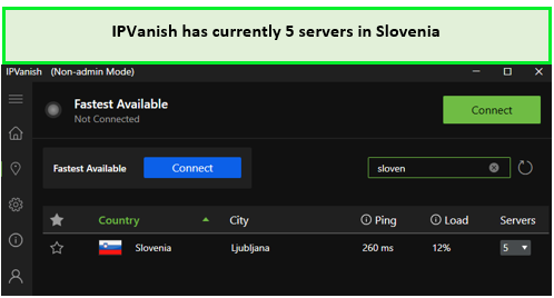 IPVanish-Slovenia-server-in-USA