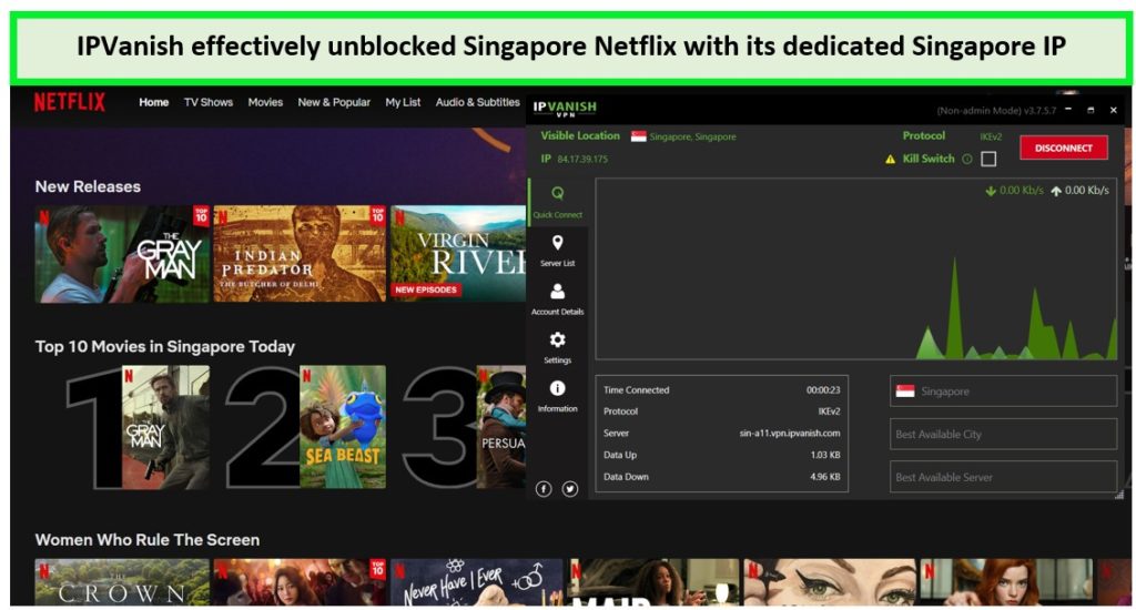IPVanish-unblocking-Netflix-Singapore