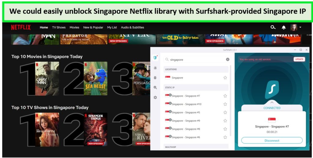 Unblocking-Singapore-Netflix-with-Surfshark-in-USA