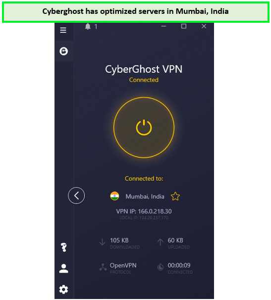 cyberghost-indian-servers-in-Italy