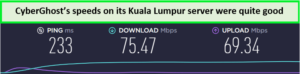 cyberghost-speed-test-on-malaysian-server-For Singaporean Users