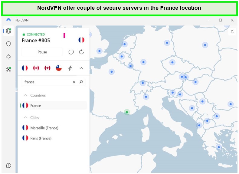  Servidores de NordVPN en Francia in - Espana 