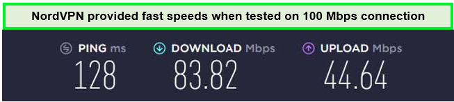 nordvpn-speed-test-in-Germany-in-germany-on-100-mbps