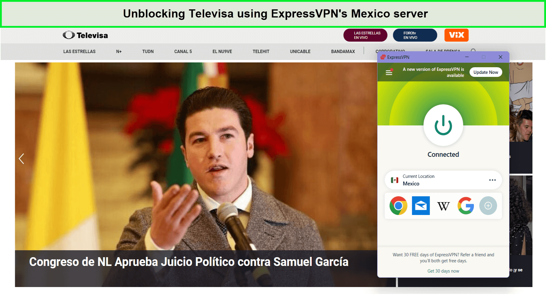 unblocking-mexican-channels-using-expressvpn-For Hong Kong Users