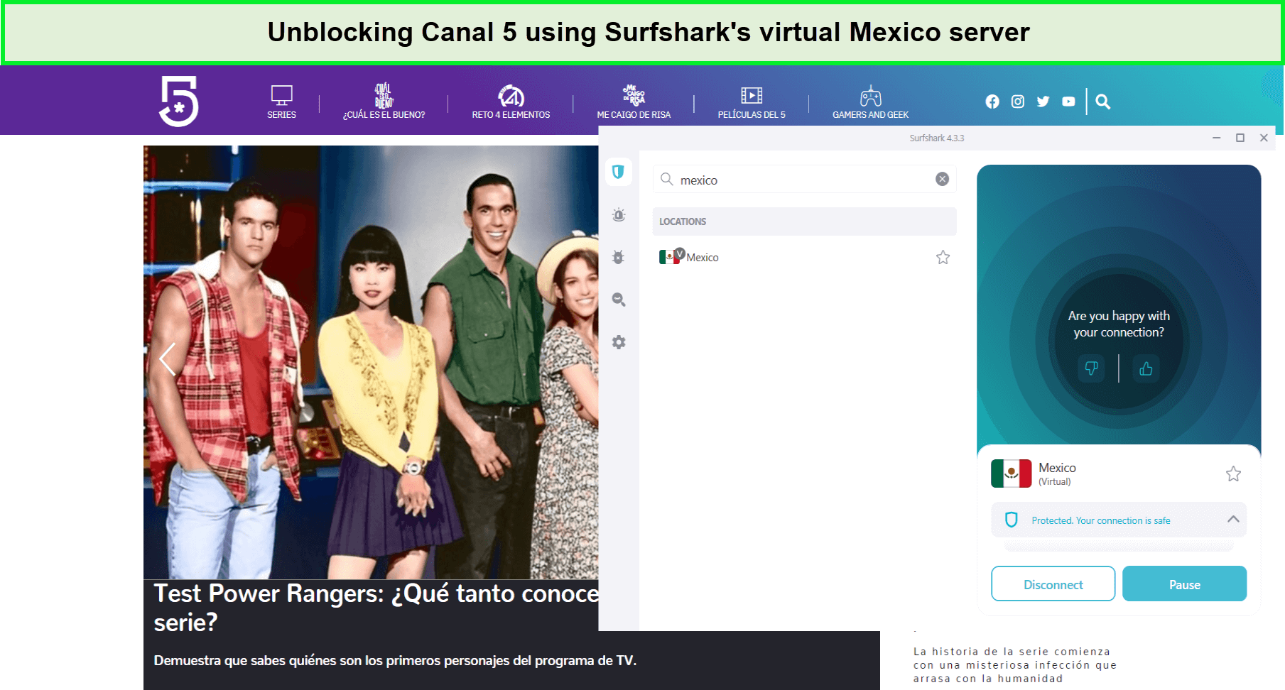 unblocking-mexican-channels-using-surfshark-For France Users