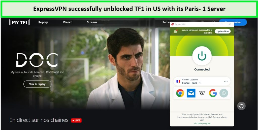 ExpressVPN-effortlessly-unblocking-TF1-IN-US