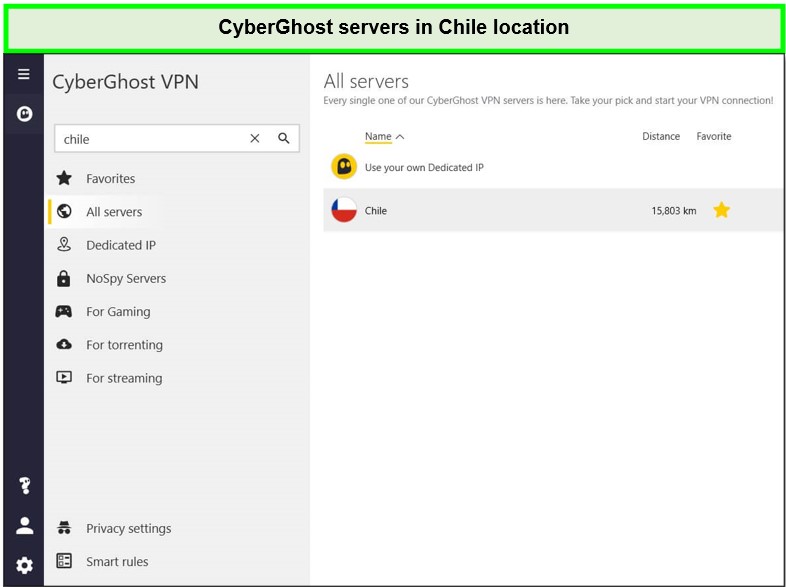 Chile-ip-address-cyberghost-in-Spain