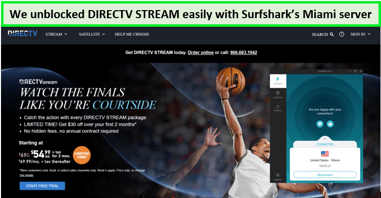 surfshark-unblocked-directv-stream-in-Australia