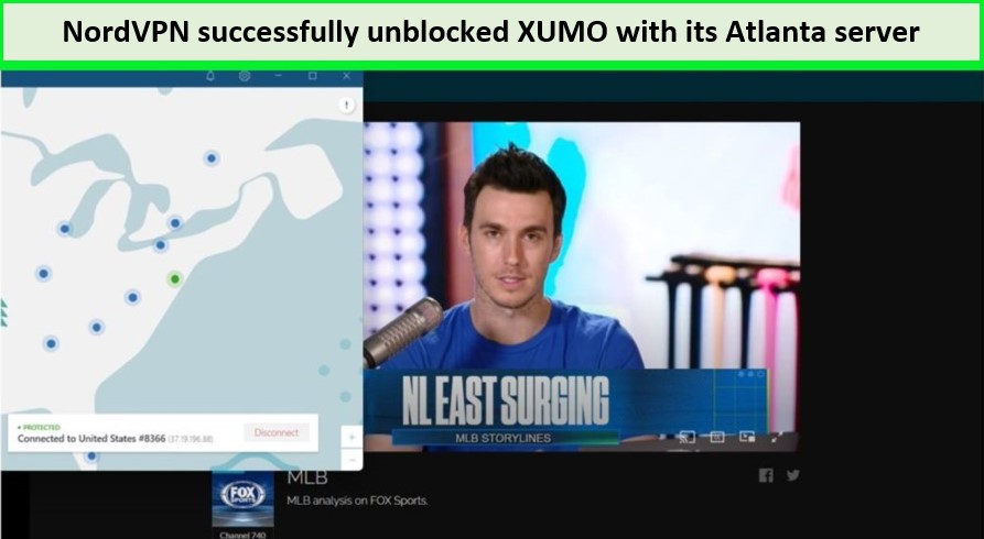 NordVPN-successfully-unblocking-XUMO-in-South Korea