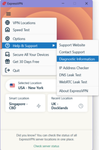 expressvpn-help-and-support-diagnostic-information-in-India
